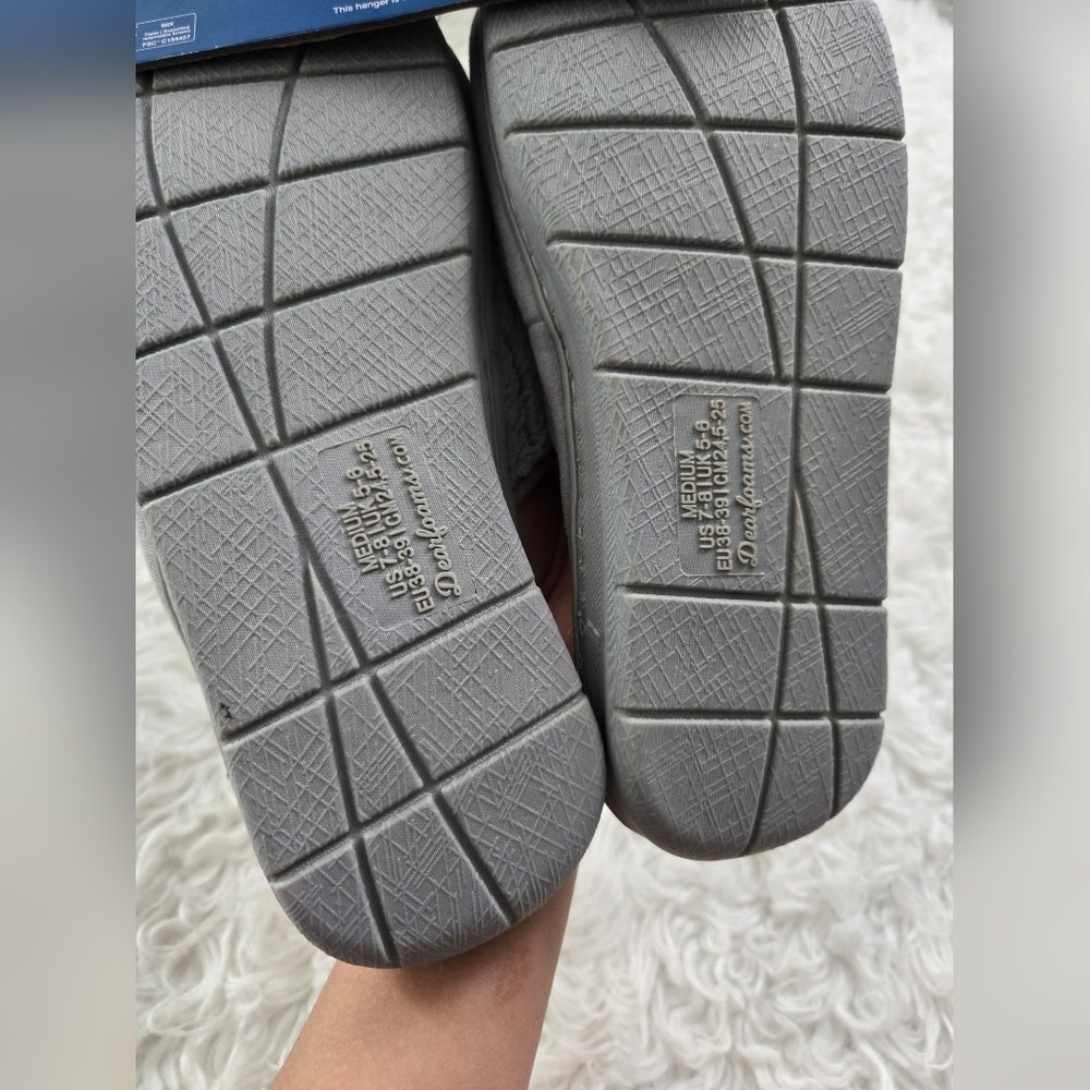 Dearfoams Women's Mickey Terry Adjustable Slide House Slipper. colorsleet. - Picture 5 of 7